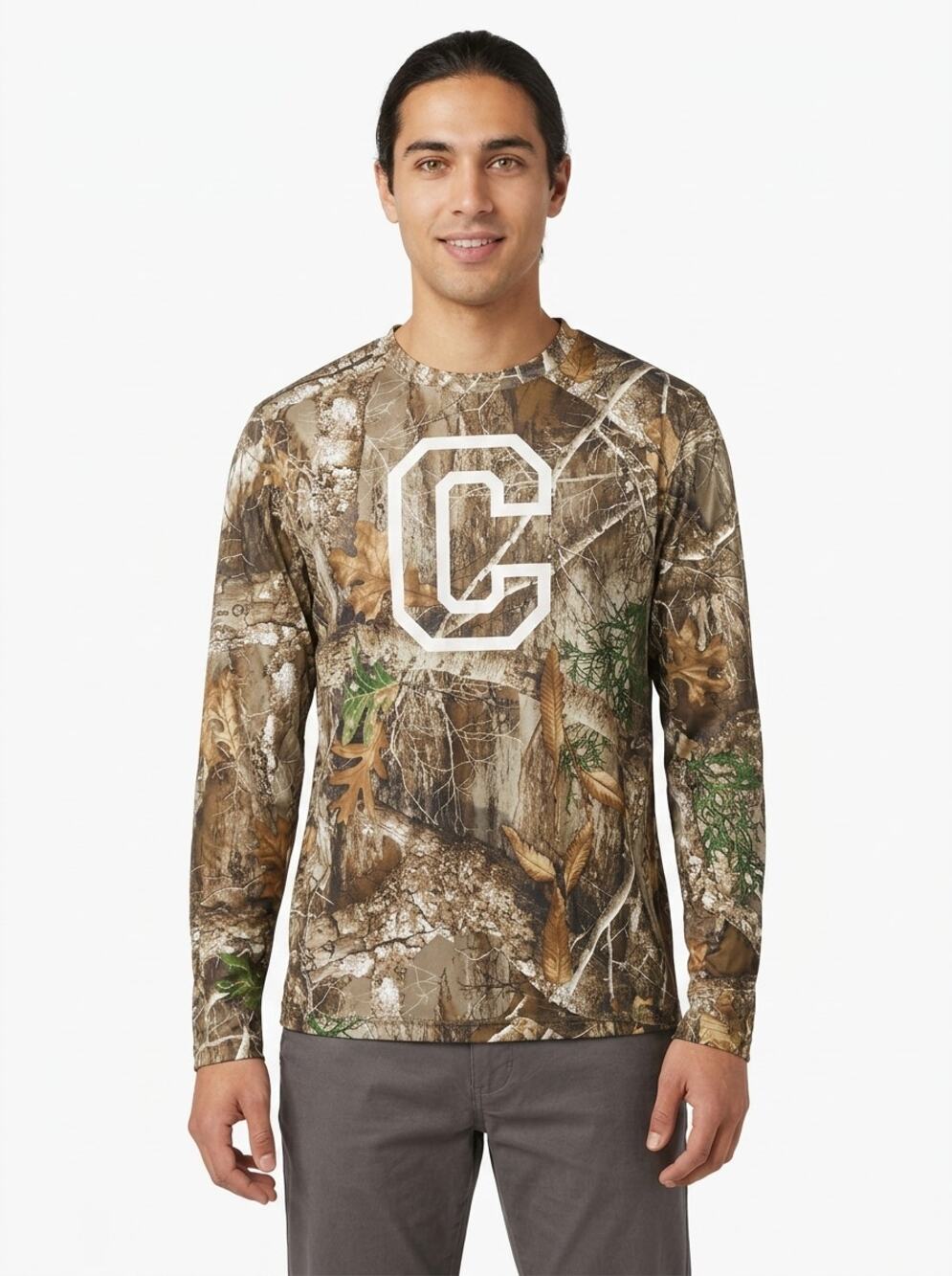 Realtree Outdoors Multicolor Crew Neck Knit Graphic Sweatshirt Men Size L